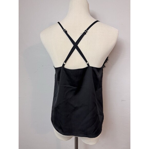 Fashion Nova Women's XS Black Living in Lace Silky Cami Top Romantic Whimsigoth - Picture 4 of 8